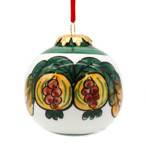 Pallina di Natale in Ceramica Dipinta a Mano - Melagrana
