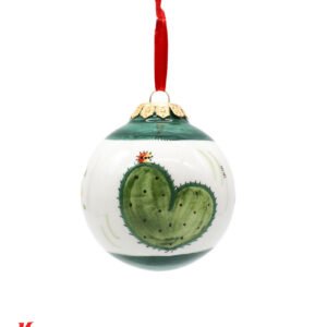 Pallina di Natale in Ceramica Dipinta a Mano - Fichi d'India