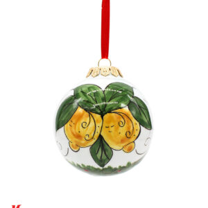 Pallina di Natale in Ceramica Dipinta a Mano - Limoni