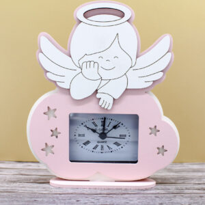 bomboniera orologio angioletto rosa