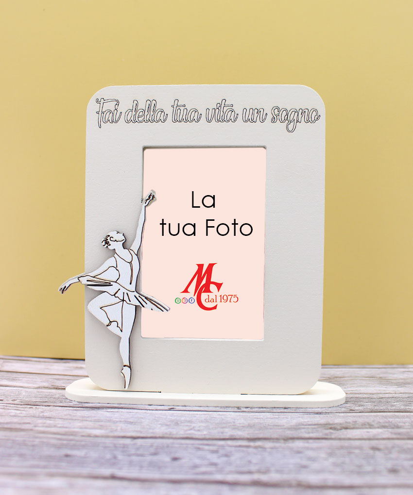Bomboniera Portafoto Tema Ballerina Sabbia 10x13 cm