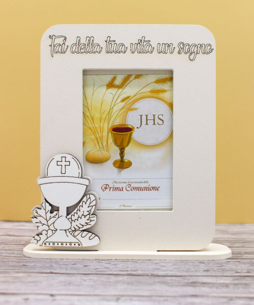 Bomboniera Portafoto Comunione Calice – 10 × 13 cm