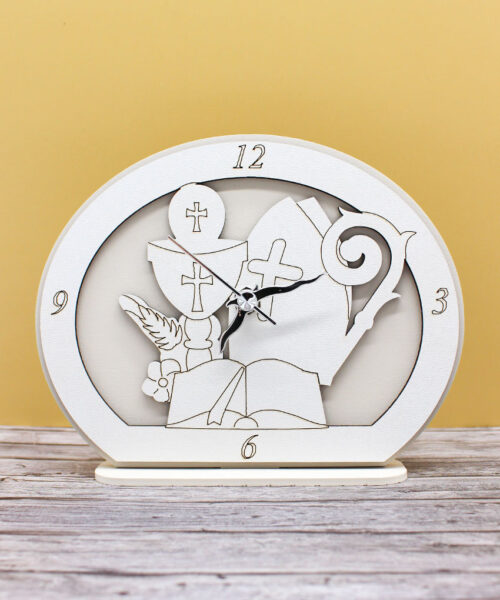 Bomboniera Orologio Comunione e Cresima Sabbia 17x14 cm