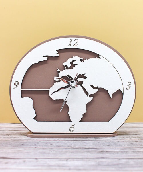 Bomboniera Orologio Mappamondo Fango 17x14 cm