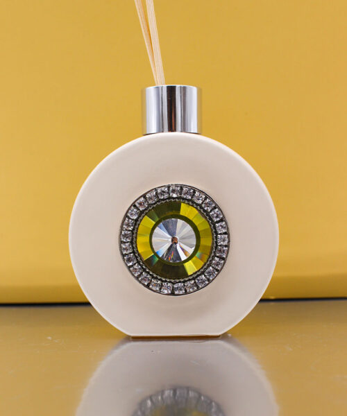 Bomboniera Profumatore Bottiglia con Strass Sabbia 8x10 cm