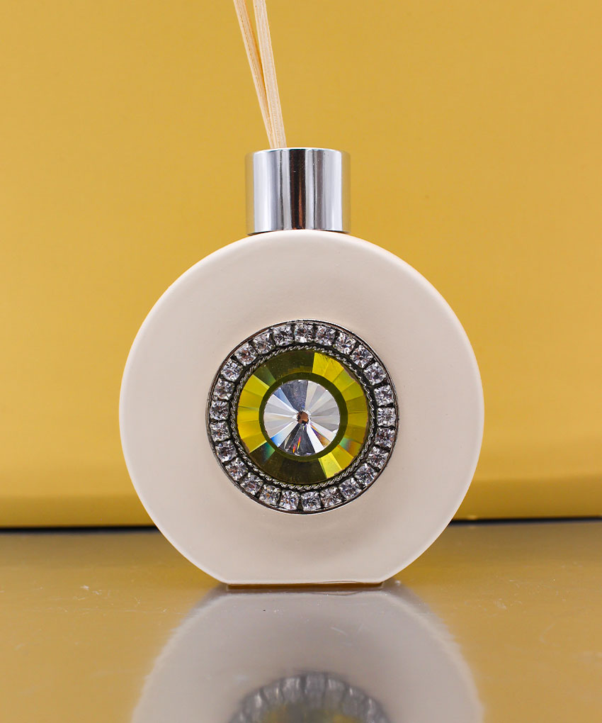 Bomboniera Profumatore Bottiglia con Strass Sabbia 8x10 cm