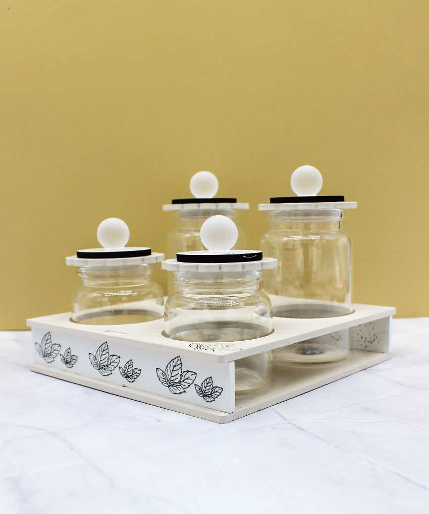 Bomboniera Set Porta Spezie con Legno Inciso colore Sabbia – 13 × 10 cm