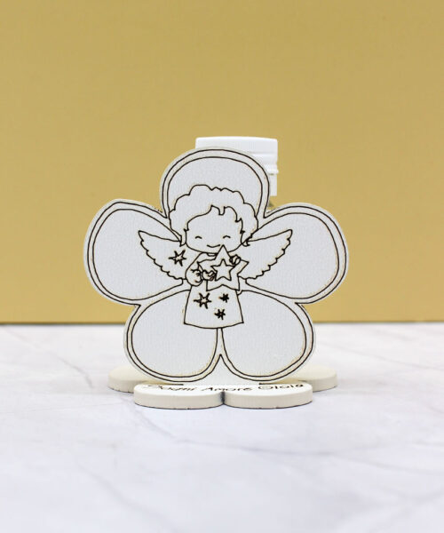 CR6108 – Bomboniera Mini Profumatore Angioletto colore Sabbia – 6 × 6 cm