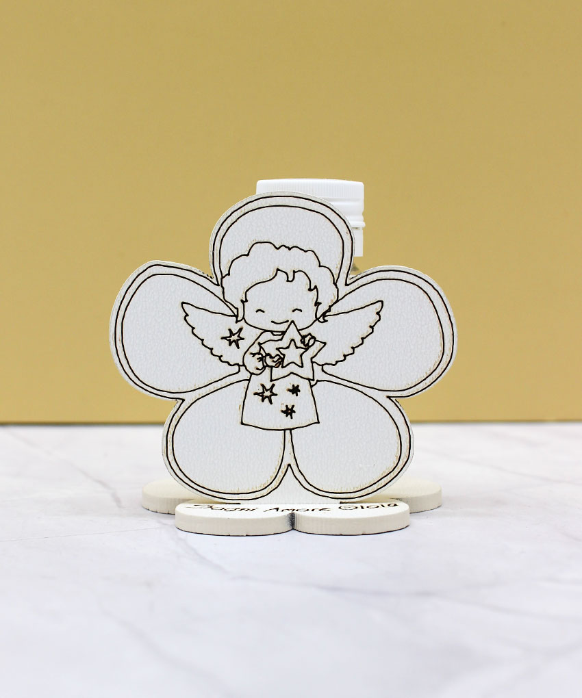 CR6108 – Bomboniera Mini Profumatore Angioletto colore Sabbia – 6 × 6 cm