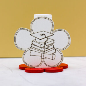 CR6115 – Bomboniera Mini Profumatore Laurea Rosso e Bianco – 6 × 6 cm