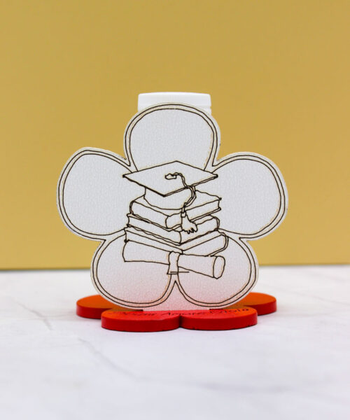 CR6115 – Bomboniera Mini Profumatore Laurea Rosso e Bianco – 6 × 6 cm