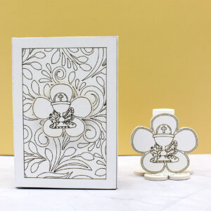 Bomboniera Set 2 Pezzi: Vangelo + Profumino - Simbolo Comunione