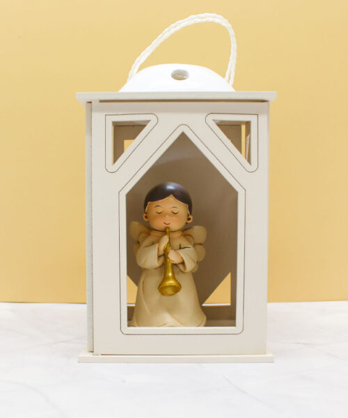 Bomboniera Lanterna a Luce LED con Angioletto