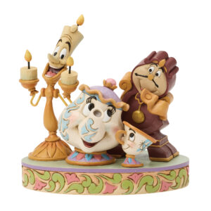 Lumière, Mrs. Bric, Chicco e Tockins – Disney Traditions Jim Shore