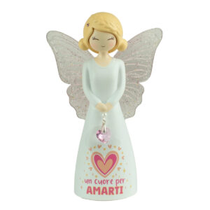 Bomboniera Angelo “Un Cuore per Amarti” – Collezione Butterfly Dreamers Enesco – 12,5 cm