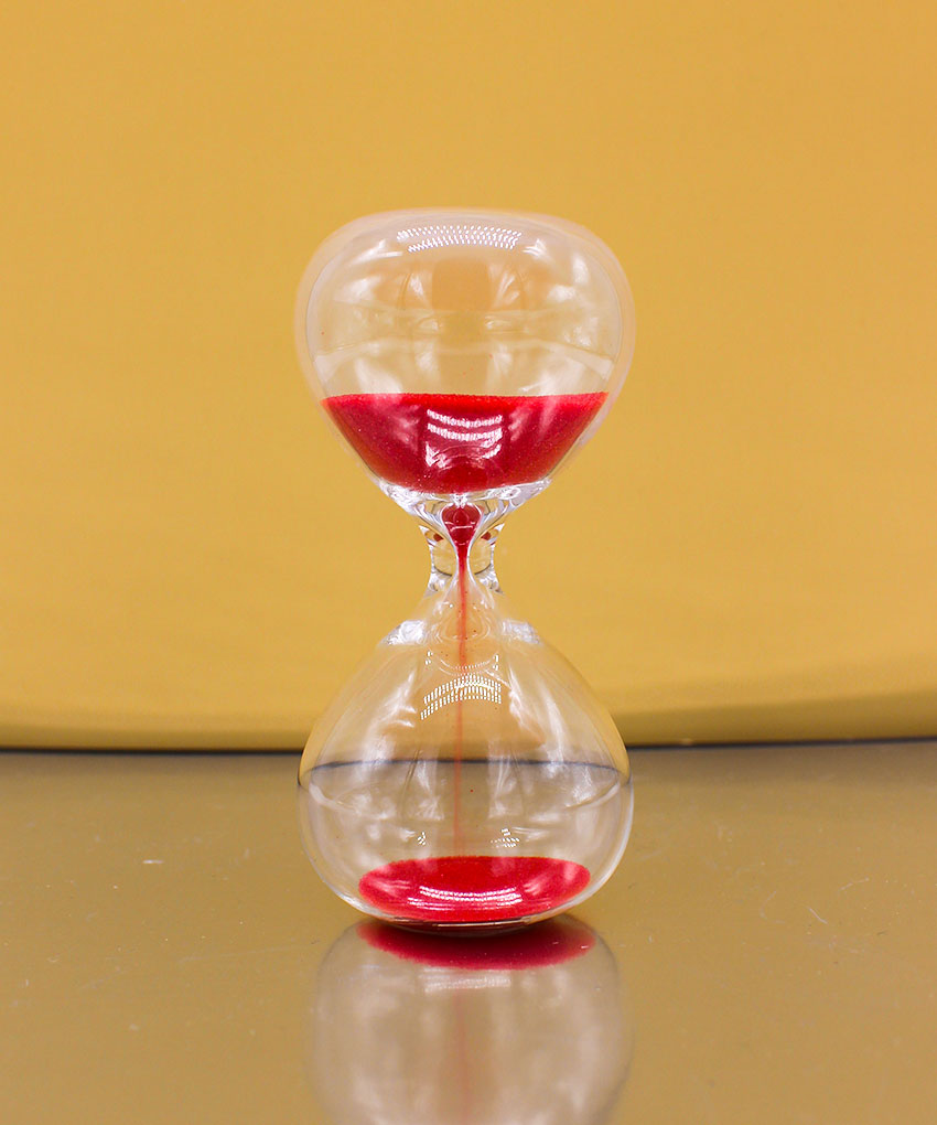 Bomboniera Clessidra con Sabbia Rossa H 10 cm