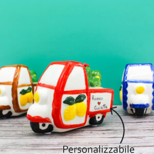 Bomboniera Lambretta in Ceramica Decorata 3D Personalizzabile – 4 Colori Assortiti