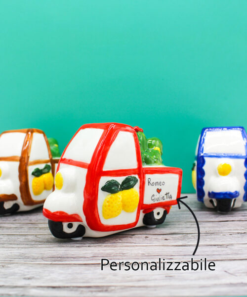 Bomboniera Lambretta in Ceramica Decorata 3D Personalizzabile – 4 Colori Assortiti