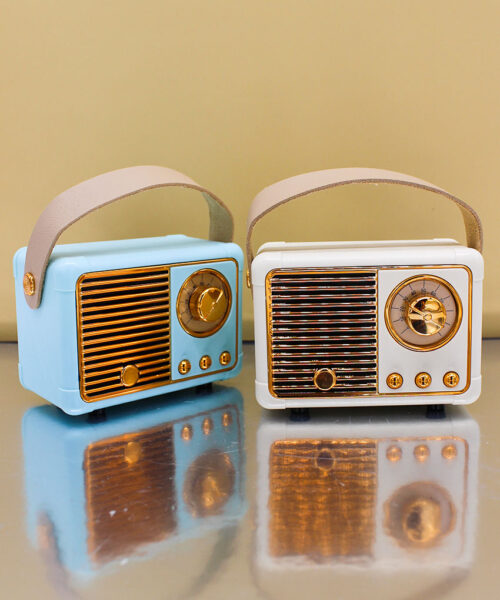 Bomboniera Speaker Vintage Radio Bluetooth Cuorematto 2 Colori Assortiti