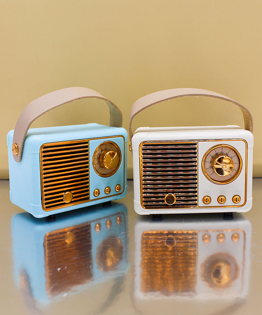 Bomboniera Speaker Vintage Radio Bluetooth Cuorematto 2 Colori Assortiti