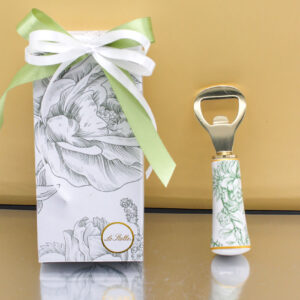 Bomboniera Apribottiglie Decorazione Verde con Confezione Abbinata