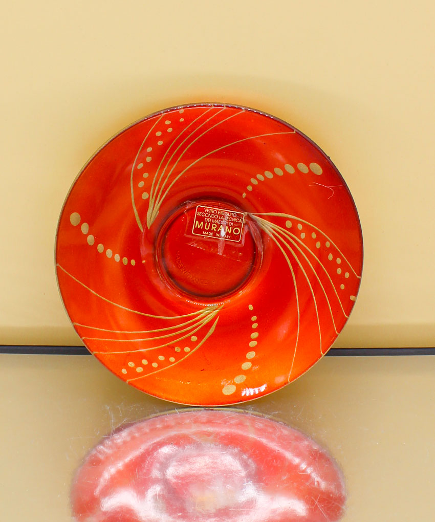 Bomboniera Svuotatasche in Vetro Arancione