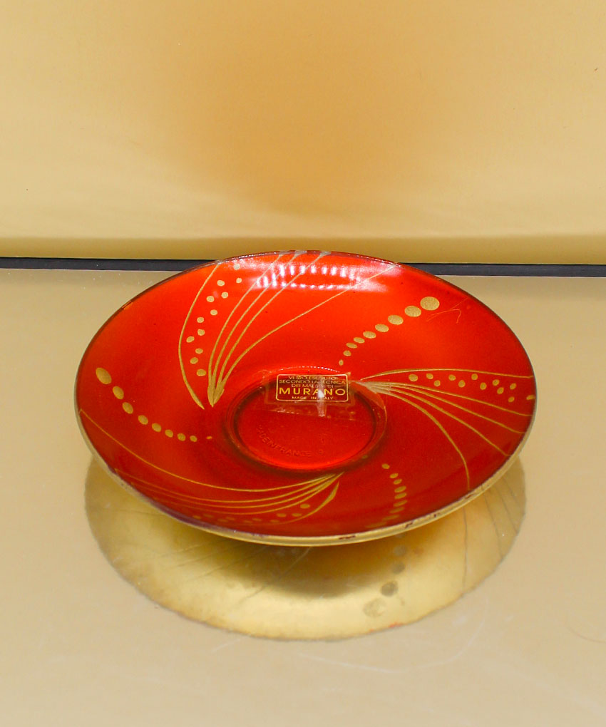 Bomboniera Svuotatasche in Vetro Arancione