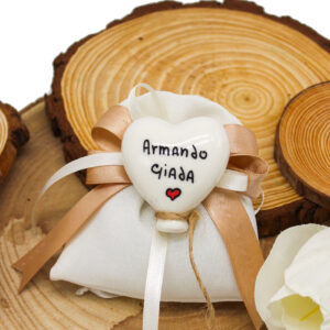 Bomboniera Magnete Cuore Bianco - Personalizzabile