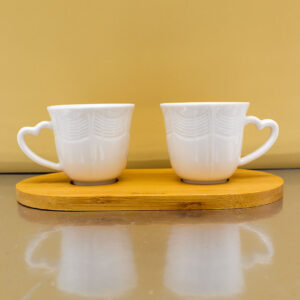 Bomboniera Set Tazzine da Caffè con Base in Bamboo